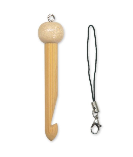 Bamboo Crochet Hook Accessory Charm for Bags, Keys and Crafts — Handmade Design