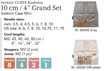 Sets - IC Needles - C U R V E  - Case Type Seeknit Case Mini