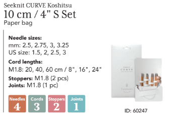 Sets - IC Needles - C U R V E  - Case Type Craft Paper