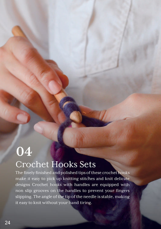 Sets - Crochet Hook with Bamboo Tips - Case Type A