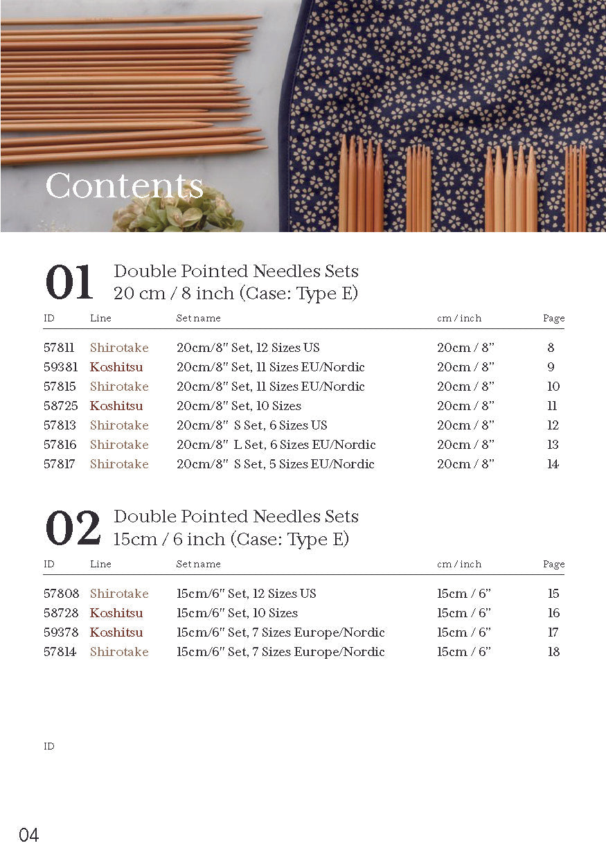 Sets - Double Point Needles - Case Type A