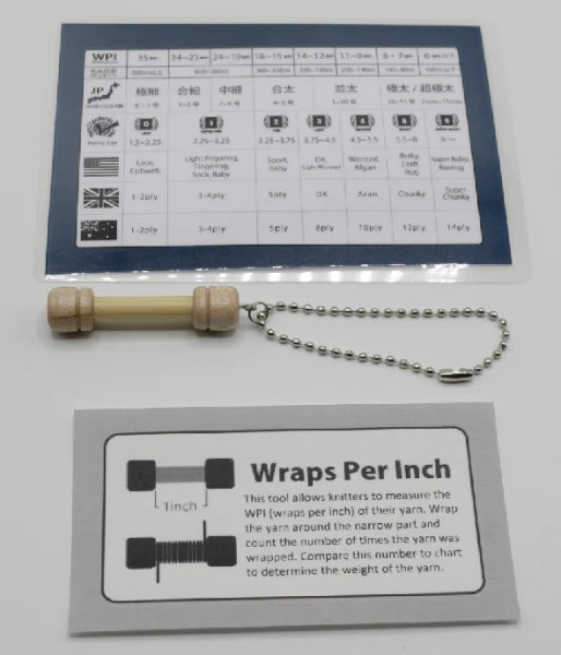 Wraps per Inch Tool Key Chain 5cm(2″)